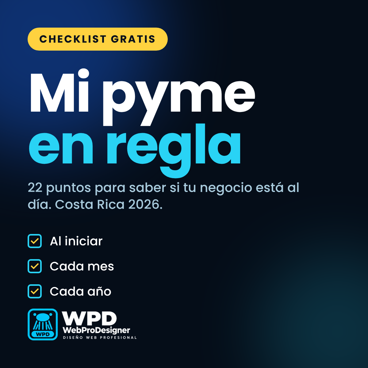 Portada del checklist gratis Mi pyme en regla 2026
