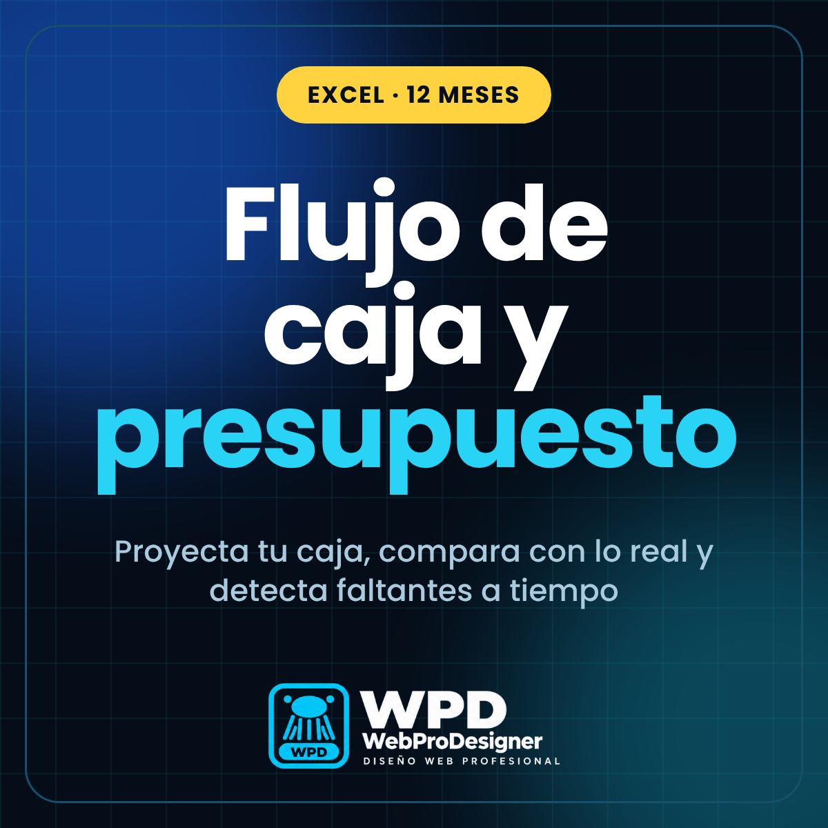 Portada de Flujo de caja y presupuesto de 12 meses